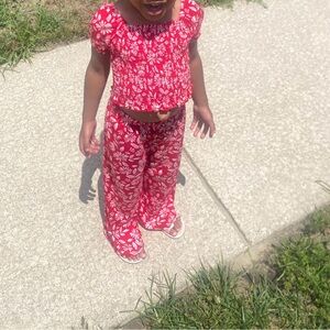 Crop top Floral Kids Matching Set